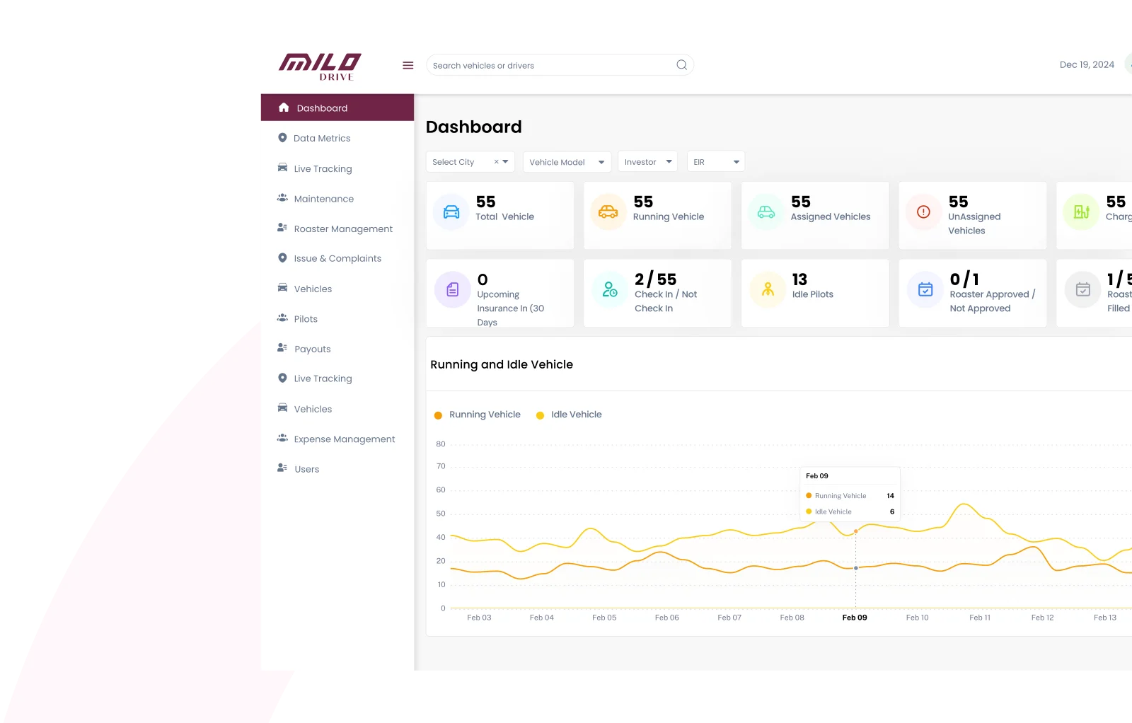 Milo product interface